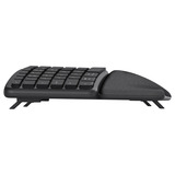 Trust Keyra Ergonomisch draadloos toetsenbord Zwart, US lay-out, 2.4 GHz USB | Bluetooth