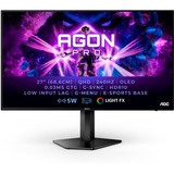 AOC AGON Pro AG276QZD 26.5" gaming monitor Zwart/zilver, 2x HDMI, 2x DisplayPort, 2x USB-A 3.2 (5 Gbit/s), 240 Hz