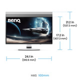 BenQ EX271QZ MOBIUZ OLED 27" gaming monitor Zwart/wit, 2x HDMI, 1x DisplayPort, USB-C, USB-A, 500 Hz