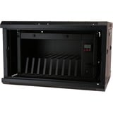 DSI 6U 19" laptopkast met scalergy-tab laptoplade voor 10 laptops tot 11" oplaadstation 6U