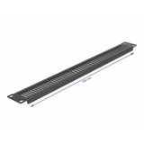 DeLOCK 19″ netwerkkastpaneel met verticale ventilatiesleuven afdekking Zwart, 1U