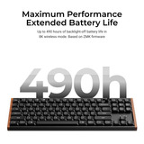 Keychron K1 Ultra 8K Wireless Custom Mechanical Keyboard Zwart, US lay-out (QWERTY), Keychron Milk POM Banana, 80% (TKL), RGB leds, LSA Double-shot PBT, USB-C | 2.4 GHz | Bluetooth 5.2