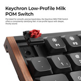 Keychron K1 Ultra 8K Wireless Custom Mechanical Keyboard Zwart, US lay-out (QWERTY), Keychron Milk POM Banana, 80% (TKL), RGB leds, LSA Double-shot PBT, USB-C | 2.4 GHz | Bluetooth 5.2