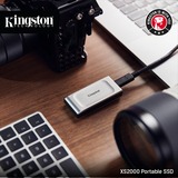 Kingston XS2000 Portable 2 TB externe SSD Zilver/zwart, SXS2000/2000G, USB-C 3.2 (20 Gbit/s)