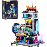 Lumibricks Cyberpunk Neoncity - Floating Train Station Constructiespeelgoed L9098