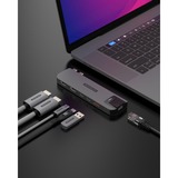 Sitecom 6-in-2 MacBook Pro Multiport Hub dockingstation Grijs
