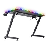 Trust GXT 710 Luminus Pro - Gaming Bureau gaming desk Zwart, RGB Verlichting, 120x60 cm, Draadloze Oplader