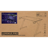 Trust GXT 710 Luminus Pro - Gaming Bureau gaming desk Zwart, RGB Verlichting, 120x60 cm, Draadloze Oplader