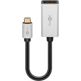 goobay USB-C 4.0 > DisplayPort adapter Zwart/zilver, 0,15 meter, 8K 60Hz