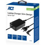 ACT Connectivity Compacte laptoplader 65W (voor laptops tot 15,6 inch) Zwart