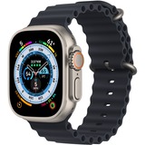 Apple Watch Ultra smartwatch 49mm, Middernacht Ocean-bandje, Titanium, GPS + Cellular