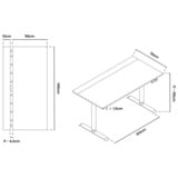 Arozzi Arena Nordico Sit/Stand Desk - Light Birch gaming desk Zwart