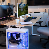 Arozzi Arena Nordico Sit/Stand Desk - Light Birch gaming desk Zwart