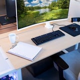 Arozzi Arena Nordico Sit/Stand Desk - Light Birch gaming desk Zwart