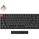 Keychron K2 QMK-A1, toetsenbord Zwart, US lay-out, Keychron Super Red, White leds, 75%, Cherry double-shot PBT, Bluetooth 5.2 | USB-C