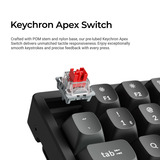 Keychron K2 Ultra 8K Wireless Custom Mechanical Keyboard Zwart, US lay-out (QWERTY), Keychron Apex Brown, 75%, RGB leds, OSA Double-shot PBT, USB-C | 2.4 GHz | Bluetooth 5.2