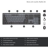 Logitech MX Mechanical toetsenbord Zwart, US-International lay-out (QWERTY), 100%, Bluetooth Low Energy