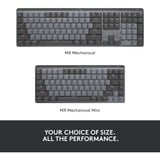 Logitech MX Mechanical toetsenbord Zwart, US-International lay-out (QWERTY), 100%, Bluetooth Low Energy