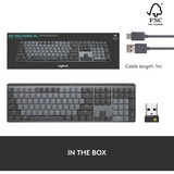 Logitech MX Mechanical toetsenbord Zwart, US-International lay-out (QWERTY), 100%, Bluetooth Low Energy
