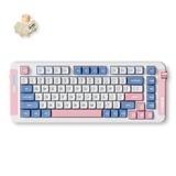 MCHOSE X75 Pink Blue Icy Creamsicle Wireless Gasket Mount Mechanical RGB toetsenbord Wit, US lay-out (QWERTY), Kailh Box Icy Creamsicle, 75%, RGB, Hot swap, Double-Shot PBT, draadloos | Bluetooth | USB-C