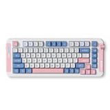 MCHOSE X75 Pink Blue Icy Creamsicle Wireless Gasket Mount Mechanical RGB toetsenbord Wit, US lay-out (QWERTY), Kailh Box Icy Creamsicle, 75%, RGB, Hot swap, Double-Shot PBT, draadloos | Bluetooth | USB-C