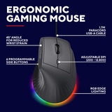 Trust GXT 145 Rexxa verlichte ergonomisch gaming muis Zwart, 200-12800 Dpi