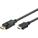 goobay DisplayPort 1.2 naar HDMI 2.0 verbindingskabel, 2 m Zwart