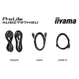 iiyama ProLite XUB2797HSU-B2 27" monitor Zwart, 100 Hz, HDMI, DisplayPort, USB, Audio, Adaptive Sync