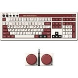 8BitDo Retro Mechanical Keyboard Fami Edition Beige, US lay-out (QWERTY), Kailh Box White, 100%, Bluetooth Low Energy, Wireless 2.4G, USB