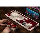 8BitDo Retro Mechanical Keyboard Fami Edition Beige, US lay-out (QWERTY), Kailh Box White, 100%, Bluetooth Low Energy, Wireless 2.4G, USB
