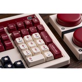 8BitDo Retro Mechanical Keyboard Fami Edition, gaming toetsenbord Beige/rood, US lay-out, Kailh Box White, Bluetooth Low Energy, Wireless 2.4G, USB