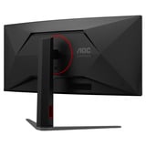 AOC CU34G4ZCA 34" Curved UltraWide gaming monitor Zwart/rood, HDMI, Displayport, USB-C, 250 Hz
