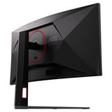 AOC CU34G4ZCA 34" Curved UltraWide gaming monitor Zwart/rood, HDMI, Displayport, USB-C, 250 Hz