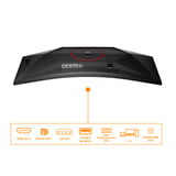 AOC CU34G4ZCA 34" Curved UltraWide gaming monitor Zwart/rood, HDMI, Displayport, USB-C, 250 Hz