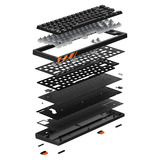CHERRY XTRFY K5 Pro TMR mechanisch gaming toetsenbord Zwart, US lay-out (QWERTY), Cherry MK Crystal, 65%, 65%, 8K, Hot-swap, ARGB, Thick ABS