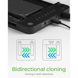 ICY BOX Docking & CloneStation for M.2  NVMe SSD and 2.5"/3.5" SATA SSD/HDD dockingstation Zwart, USB 3.2 Gen 2 Type-C