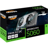 INNO3D GeForce RTX 5060 TWIN X2 OC 8GB grafische kaart DLSS 4, 3x DisplayPort, 1x HDMI 2.1