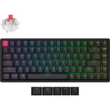 Keychron K2 QMK-J1 RGB mechanisch toetsenbord Zwart, US lay-out (QWERTY), Keychron Super Red, 75%, RGB leds, Cherry double-shot PBT, hot swap, Bluetooth 5.2 | USB-C