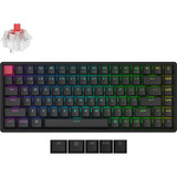 Keychron K2 QMK-J1, toetsenbord Zwart, US lay-out, Keychron Super Red, RGB leds, 75%, Cherry double-shot PBT, hot swap, Bluetooth 5.2 | USB-C