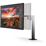 LG Ergo IPS Monitor met USB Type-C 31.5" 4K UHD  Zwart, 2x HDMI, 1x DisplayPort
