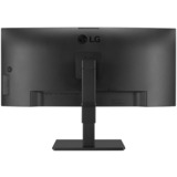 LG UltraWide 34BQ77QC-B 34" Curved monitor Zwart, 2x HDMI, 1x DP, USB-A, USB-C, HDR10, LAN, webcam, microfoon