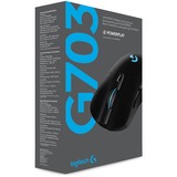 Logitech G703 LIGHTSPEED Gaming Mouse Zwart, 100 - 25.600 dpi, RGB leds