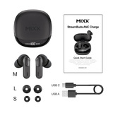 MIXX StreamBuds ANC Charge Noise Cancelling Earbuds  headset Zwart