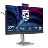 Philips 27B2U4601H/00 27" Ledmonitor Zilver/zwart, HDMI, DisplayPort, USB-C, Webcam, 120 Hz