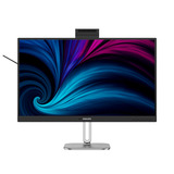 Philips 27B2U4601H/00 27" Ledmonitor Zilver/zwart, HDMI, DisplayPort, USB-C, Webcam, 120 Hz