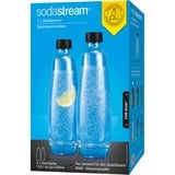 SodaStream Duo glazen flessen kan Transparant/zwart, 2 stuks, 1 liter