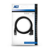 ACT Connectivity USB 3.2 USB-C (recht) naar USB-C (links/rechts haaks) kabel Zwart, 5 Gbit/s, 60W, 2 meter