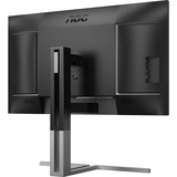 AOC U27U3CV 27" 4K Ultra HD monitor Zwart/zilver, 1x DisplayPort, 2x HDMI, 2x USB-C, 4x USB-A, 1x RJ-45