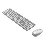 ASUS W5000 Wireless Keyboard and Mouse, desktopset Wit/grijs, US lay-out, US-International, Rubberdome, 800 - 1600 DPI, 2.4 GHz