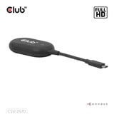 Club 3D Wireless USB-C to HDMI Transmitter and Receiver adapter Zwart